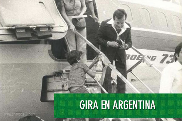 Chespirito y su elenco en Argentina