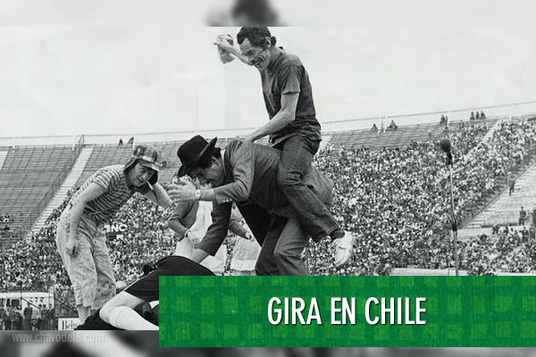 Chespirito y su elenco en Chile