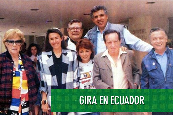 Chespirito y su elenco en Ecuador