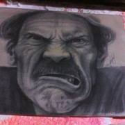 Dibujo en grafito de don Ramón