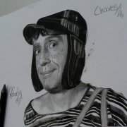 Dibujo en grafito del Chavo del 8