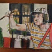 Dibujo en grafito del Chavo del 8