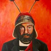 Pintura en homenaje a Chespirito