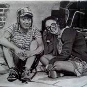 Dibujo del Chavo del Ocho y la Chilindrina