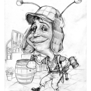 Dibujo en homenaje a Chespirito