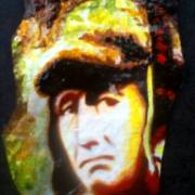 Acuarela sobre piedra del Chavo del 8