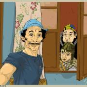 Selfie de don Ramón, el Chavo y Quico