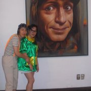 Daniela Vera y Eduardo Burgoa en la exposición