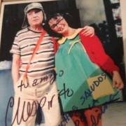 Autógrafo de Chespirito y Maria Ant. de las Nieves