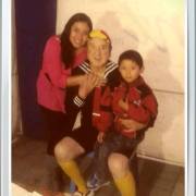Jeniffer Rojas con Carlos Villagrán