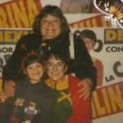 Verónica Alejandra Villegas con la Chilindrina