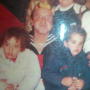 Daniela Echegaray con Carlos Villagrán