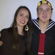 Ramona Haubert con Carlos Villagrán
