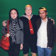 Juan Carlos Hinostroza y Emilia con Quico