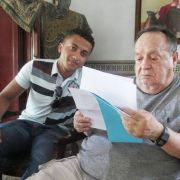 Pablo Oliveira con Chespirito