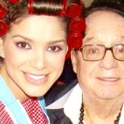 Vanessa Jerí con Chespirito