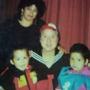Angela Daniela con Carlos Villagrán