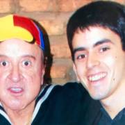 Gustavo Ariel Ruiz con Carlos Villagrán