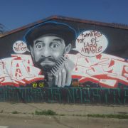 Mural en homenaje al Chómpiras