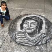 Arte urbano del Chavo en Quito, Ecuador