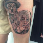 Tatuaje en homenaje a Chaparrón y el doctor Chapatín