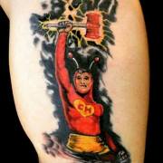 Tatuaje en homenaje al Chapulín Colorado